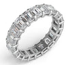 LARGE 3.31CT DIAMOND 14KT WHITE GOLD 3D BAGUETTE EMERALD CUT ANNIVERSARY RING