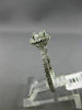 ESTATE .81CT DIAMOND 14K WHITE GOLD 3D SQUARE HALO SEMI ETERNITY ENGAGEMENT RING