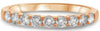 ESTATE .53CT DIAMOND 14KT ROSE GOLD 9 STONE ROUND SHARE PRONG ANNIVERSARY RING