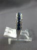 1.09CT DIAMOND & AAA SAPPHIRE 14KT WHITE GOLD 3D 3 ROW CLASSIC ANNIVERSARY RING