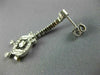 ANTIQUE 1.96CT DIAMOND 14K WHITE GOLD FILIGREE CHANDELIER HANGING EARRINGS #1680