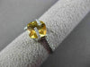 ESTATE 2.64CT DIAMOND & YELLOW TOPAZ 14KT WHITE GOLD 3D FLOATING ENGAGEMENT RING