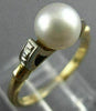 ESTATE AAA SOUTH SEA PEARL 14KT TWO TONE GOLD CLASSIC SOLITAIRE LOVE RING #19519