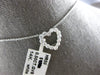 .50CT DIAMOND 14KT WHITE GOLD 3D CLASSIC ROUND OPEN HEART LOVE FLOATING PENDANT