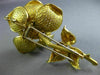 ESTATE EXTRA LARGE 1.0CT DIAMOND 18KT WHITE & YELLOW GOLD ROSE FLOWER BROOCH PIN