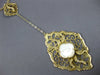 LARGE 10.4CT DIAMOND & AAA MOONSTONE 14K ROSE GOLD LARIAT DOUBLE STRAND NECKLACE