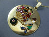 ANTIQUE 10.15CT DIAMOND & AAA GEM 14KT YELLOW GOLD 3D CIRCULAR FUN PENDANT #1971