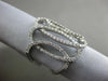 ESTATE LARGE .97CT DIAMOND 18KT WHITE GOLD 3D MULTI OVAL INTERTWINING FUN RING