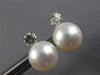 .23CT DIAMOND & AAA SOUTH SEA PEARL 14K WHITE GOLD 3D 8.5MM STUD EARRINGS #28290