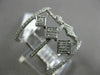 ESTATE LARGE .54CT DIAMOND 14KT WHITE GOLD 3D MULTI ROW DIAMOND SHAPE FUN RING