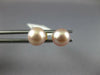 ESTATE AAA 6mm PINK SOUTH SEA PEARL 14K YELLOW GOLD CLASSIC STUD EARRINGS #ELV64