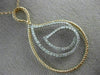 ESTATE LARGE .40CT DIAMOND 18KT WHITE & ROSE GOLD 3D TEAR DROP FLOATING PENDANT