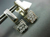 ESTATE .45CT DIAMOND 14KT WHITE GOLD SQUARE ETOILE HANGING HUGGIE EARRINGS #709