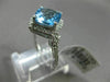 ESTATE 2.72CT DIAMOND & AAA BLUE TOPAZ 14KT WHITE GOLD INFINITY SQUARE FUN RING