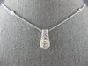 ESTATE .68CT WHITE & PINK DIAMOND 18K WHITE & ROSE GOLD HALO BY THE YARD PENDANT