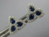 .68CT DIAMOND & AAA SAPPHIRE 18KT WHITE GOLD TRILLION FLOWER STAR STUD EARRINGS