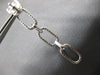 ESTATE LARGE .88CT DIAMOND 18KT WHITE GOLD 3D OVAL CLASSIC LINK HANGING EARRINGS