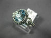ESTATE 1.28CT DIAMOND & AAA AQUAMARINE 14KT WHITE GOLD FILIGREE ENGAGEMENT RING