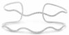 ESTATE .45CT DIAMOND 14KT WHITE GOLD 3D CLASSIC OPEN WAVE CUFF BANGLE BRACELET