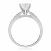 ESTATE .3CT DIAMOND 14K WHITE GOLD SOLITAIRE GRADUATING MILGRAIN ENGAGEMENT RING