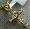 ESTATE .25CT DIAMOND 14KT YELLOW GOLD 3D CLASSIC CROSS FLOATING PENDANT #25928