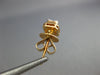 ESTATE .28CT DIAMOND 18K ROSE GOLD ROUND & BAGUETTE CLUSTER SQUARE STUD EARRINGS