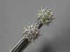ESTATE .40CT DIAMOND 14KT WHITE GOLD CLASSIC CLUSTER FLOWER STAR STUD EARRINGS