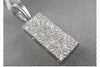 ESTATE 1.32CT DIAMOND RECTANGULAR 14KT WHITE GOLD PENDANT SIMPLE & BEAUTIFUL!!!!