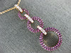 LARGE 2.16CT DIAMOND & AAA PINK SAPPHIRE 18KT ROSE GOLD CIRCULAR JOURNEY PENDANT
