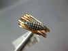 .19CT CHOCOLATE FANCY DIAMOND 14K ROSE & BLACK GOLD HANDCRAFTED BAMBOO LEAF RING