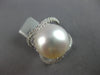 EXTRA LARGE 1.08CT DIAMOND & AAA SOUTH SEA PEARL 14KT WHITE GOLD LOVE KNOT RING