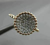 ESTATE .23CT ROUND DIAMOND 14KT ROSE GOLD 3D BEAD CIRCLE MILGRAIN PAVE ROPE RING