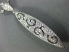 EXTRA LARGE 1.43CT DIAMOND 18KT WHITE GOLD OPEN FILIGREE MARQUISE SHAPE PENDANT
