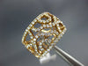 ESTATE WIDE .97CT DIAMOND 18KT ROSE GOLD 3D CLASSIC OPEN FILIGREE FUN RING