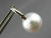 ESTATE LARGE .44CT DIAMOND & AAA SOUTH SEA PEARL DIAMOND 18K WHITE GOLD EARRINGS