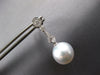 ESTATE .44CT DIAMOND & AAA TAHITIAN PEARL 18K WHITE GOLD 3D FUN HANGING EARRINGS