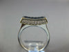 2.26CT DIAMOND & AAA SAPPHIRE 18K WHITE GOLD ROUND & PRINCESS RECTANGULAR RING