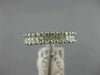 ESTATE .50CT DIAMOND 14KT WHITE GOLD 3D THREE ROW CLASSIC ROUND ANNIVERSARY RING