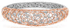 LARGE & WIDE 4.39CT DIAMOND 14KT ROSE GOLD MULTI ROW ETOILE CUFF BANGLE BRACELET