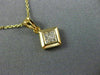 ESTATE .20CT PRINCESS DIAMOND 14KT YELLOW GOLD 3D SQUARE INVISIBLE PENDANT 25930