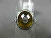 ESTATE LARGE 4.45CT DIAMOND & AAA CITRINE 14KT WHITE GOLD OVAL HALO ETOILE RING