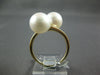 ESTATE AAA SOUTH SEA PEARL 14KT YELLOW GOLD 3D CLASSIC CRISS CROSS LOVE RING