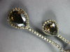LARGE 24.20CT WHITE & MOCHA DIAMOND & SMOKY TOPAZ 14K WHITE GOLD LARIAT NECKLACE