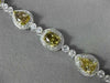 ESTATE 8.3CT WHITE CHOCOLATE FANCY YELLOW DIAMOND 18K 2TONE GOLD TENNIS BRACELET