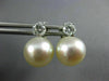 LARGE .55CT DIAMOND & AAA SOUTH SEA PEARL 14KT WHITE GOLD CLASSIC STUD EARRINGS