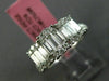 ESTATE .82CT DIAMOND 18K WHITE GOLD CLUSTER OVAL 3 STONE ETOILE ANNIVERSARY RING