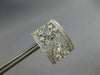 LARGE 1.27CT DIAMOND 18KT WHITE GOLD MULTI FLOWER OPEN FILIGREE HANGING EARRINGS