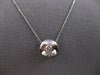 0.10CT DIAMOND 14K WHITE GOLD 3D CLASSIC SOLITAIRE ETOILE FLOATING PENDANT #27928