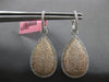 LARGE 2.54CT WIHTE & PINK DIAMOND 18KT WHITE & ROSE GOLD TEAR DROP HALO EARRINGS