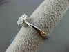 ESTATE LARGE .47CT DIAMOND 18KT WHITE GOLD FLOWER CLUSTER PROMISE RING BEAUTIFUL